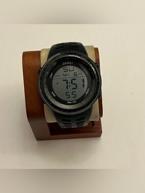 SKMEI Digital Watch SKM-1167 Black Tone Stainless Steel Classic Sports Outdoor